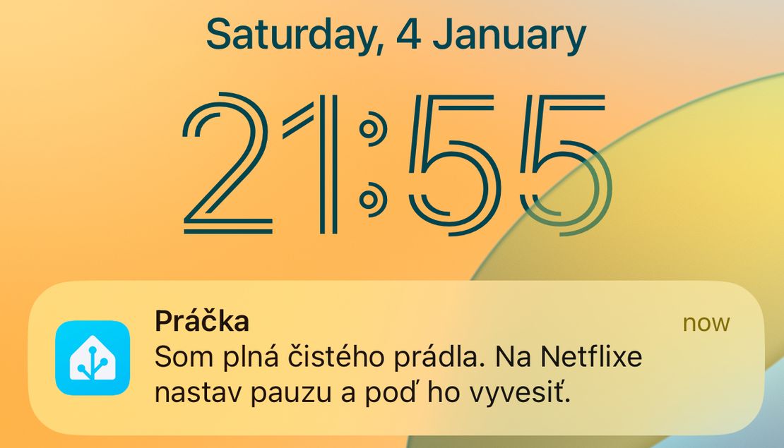 Home Assistant - okamžité notifikácie o ukončení prania