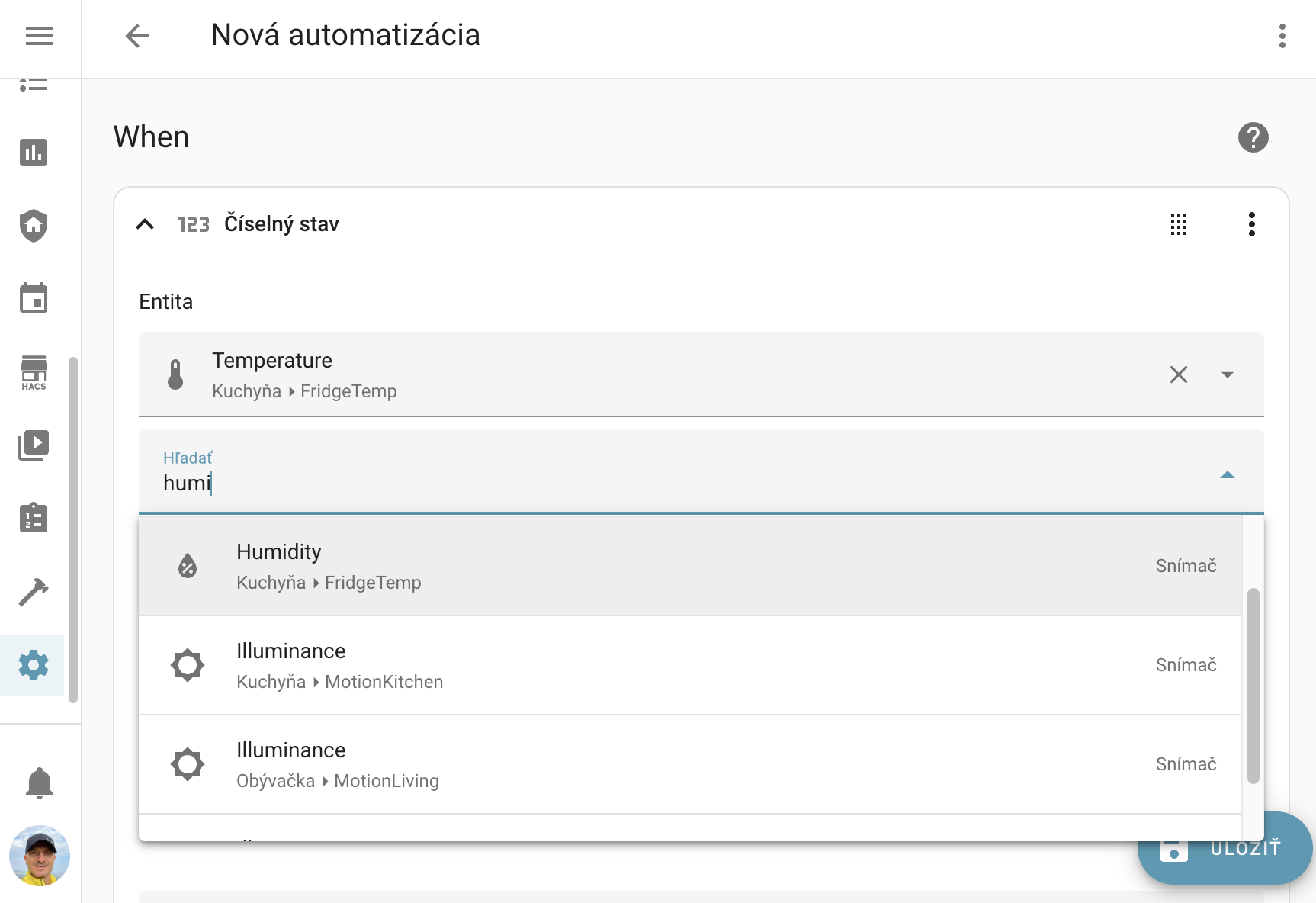 Vyberanie entít v Home Assistant alter-text