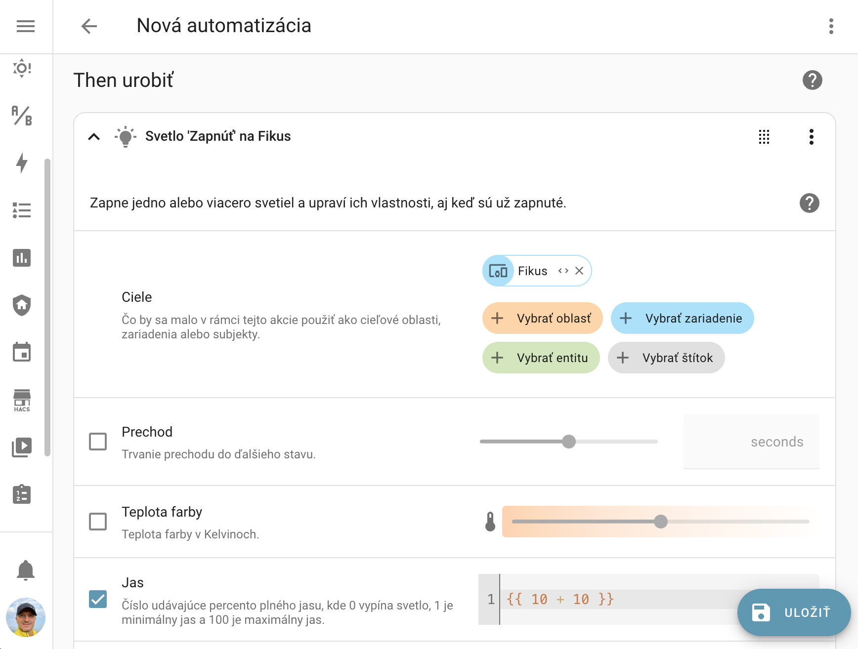 Čiastočné YAML zobrazenie automatizácií alter-text
